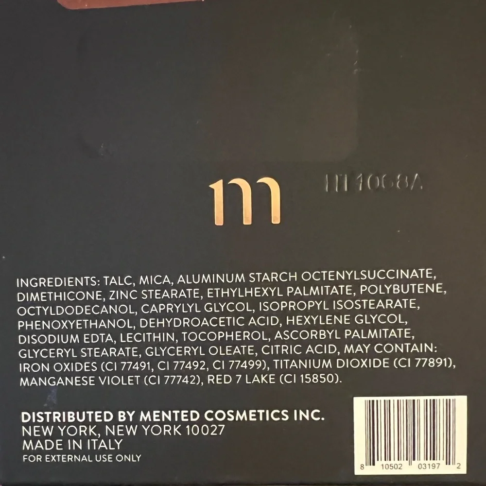 Mented Cosmetics Brown “Out of Office”Shade Bronzer Matte Pigmented Compact -NIB